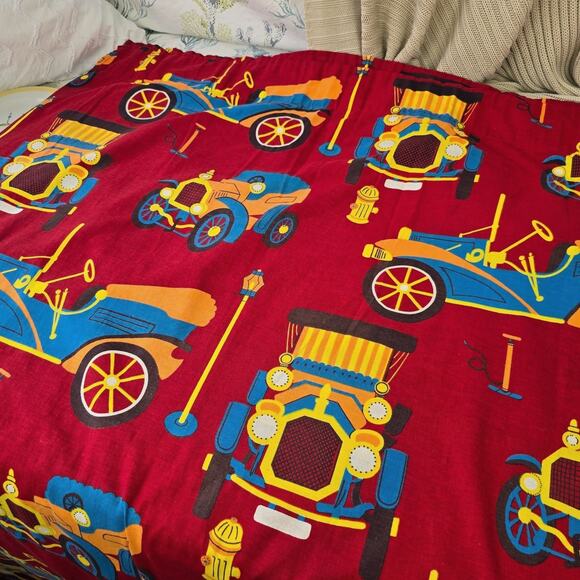 4 Vintage 70s Old Time Automobile Custom Pinch Pleat Curtain Panels Drapes 43x65 - Picture 1 of 16